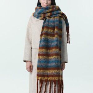 Chunky Oversized Plaid Winter Scarf